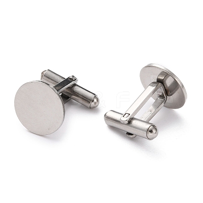 Non-Tarnish 304 Stainless Steel Cuff Buttons X-STAS-H124-10P-1