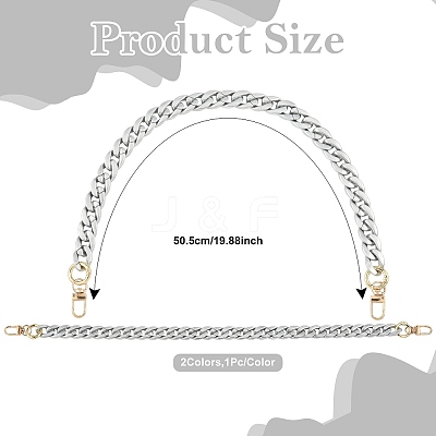 2Pcs Acrylic Linking Bag Extender Chains HJEW-FS00091-01-1