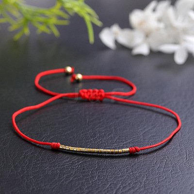 Handmade Glass Seed Bead Braided Bead Bracelets IA9364-1