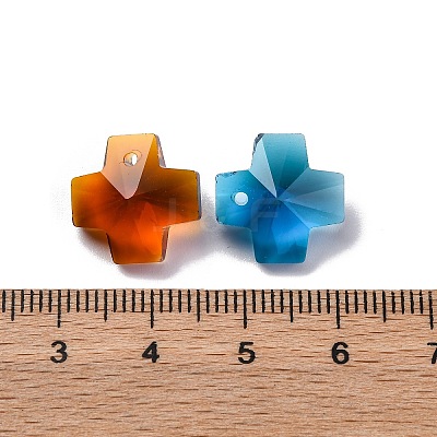 100Pcs 10 Colors Glass Pendants AJEW-H154-08A-1