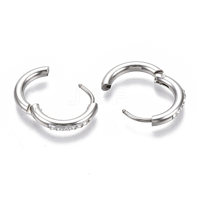 201 Stainless Steel Huggie Hoop Earrings STAS-S079-162C-1