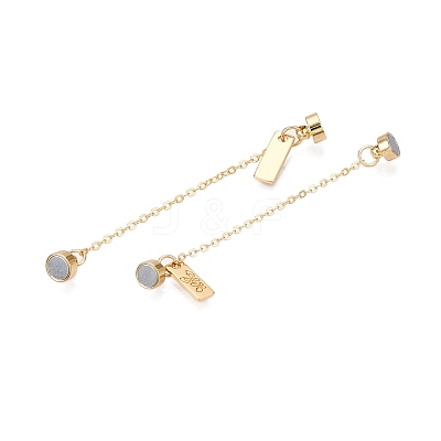 Brass End with Chains KK-C066-05G-1