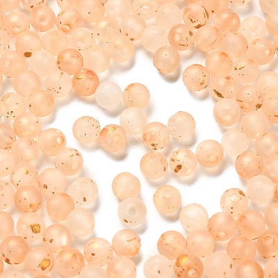 Frosted Transparent Acrylic Beads OACR-F013-12E-1
