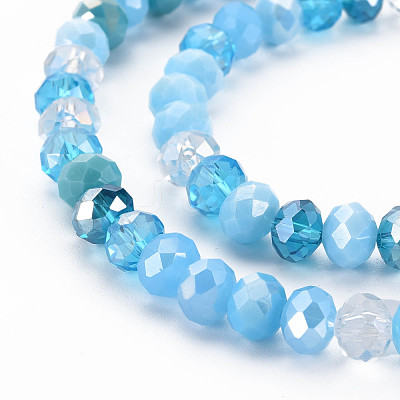 Electroplate Glass Beads Strands EGLA-S194-18B-1