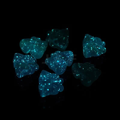 Luminous UV Plating Rainbow Iridescent Acrylic Beads OACR-P016-07-1