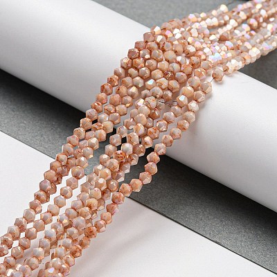 Opaque Baking Paint Glass Beads Strands DGLA-F002-01D-1