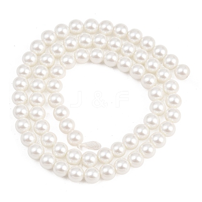 Eco-Friendly Dyed Glass Pearl Round Bead Strands X-HY-A002-6mm-RB001-1