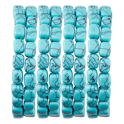 1 Strand Synthetic Turquoise Dyed Beads Strands G-FH0002-59B-1