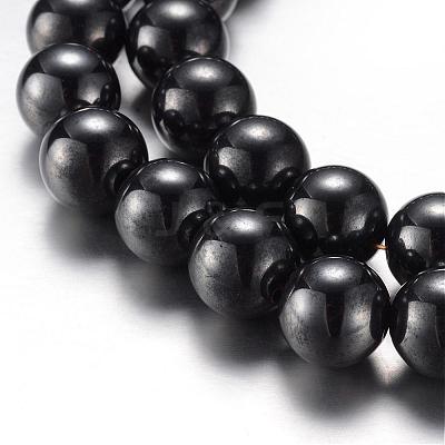 Magnetic Synthetic Hematite Bead Strands G-A165A-10mm-1