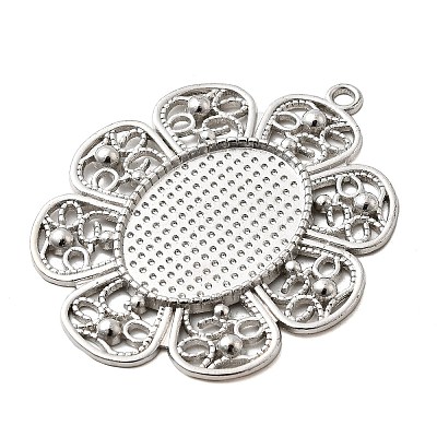 Alloy Pendant Cabochon Settings PALLOY-CJX88-P-LF-1