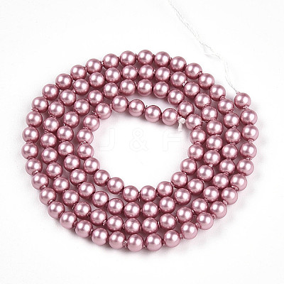 Baking Paint Pearlized Glass Pearl Bead Strands HY-N002-3mm-C01-1