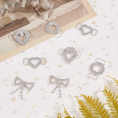 8PCS 4Style Alloy Rhinestone Buckle Clasps FIND-GO0001-47-1