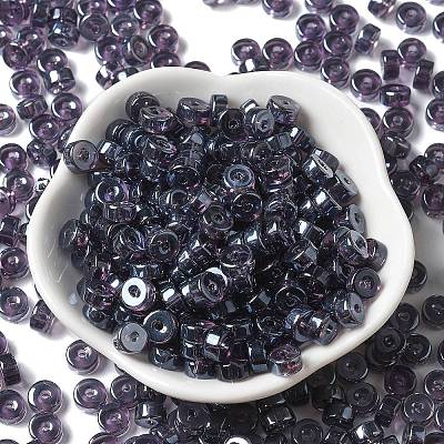 Transparent Colours Luster Glass Seed Beads SEED-E001-T3x6mm-A05-1