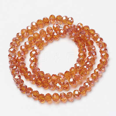 Electroplate Glass Beads Strands EGLA-A034-T6mm-J09-1