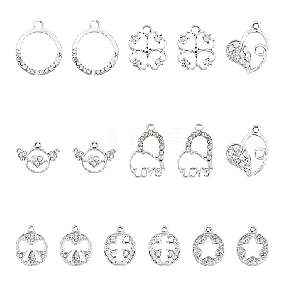 32Pcs 8 Style Valentine's Day UV Plated Alloy Pendants FIND-CA0006-73-1