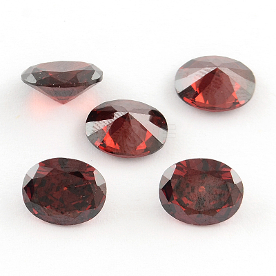 Oval Shaped Cubic Zirconia Pointed Back Cabochons ZIRC-R010-7x5-03-1