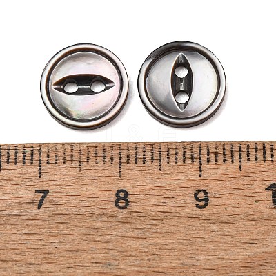 Cat Eye Style Natural Black Lip Shell Buttons SH-CBAA69B-01H-1