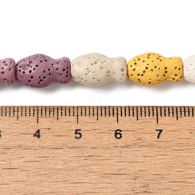Natural Lava Rock Beads Strands G-U007-01N-1
