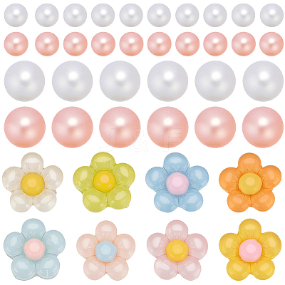16Pcs Translucent Resin Cabochons RESI-SP0001-66-1