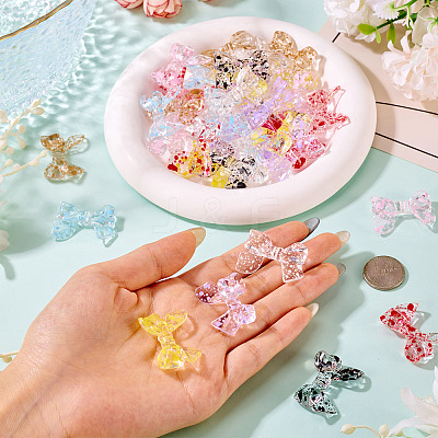 40Pcs 8 Colors Transparent Acrylic Beads OACR-TA0004-05-1