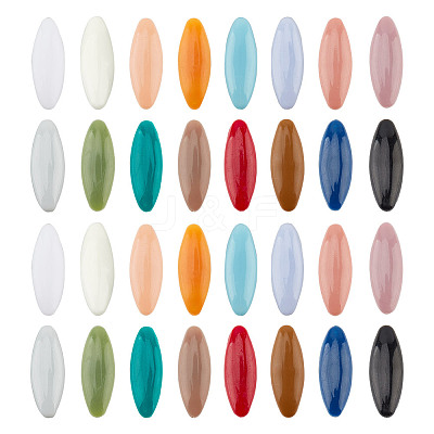 32Pcs 16 Colors Horse Eye Plastic Brooches JEWB-GO0001-06-1