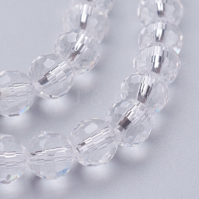Transparent Glass Bead Strands GLAA-R095-6mm-15-1