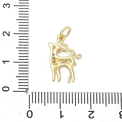 Brass Micro Pave Cubic Zirconia Pendants KK-K368-06D-G-1