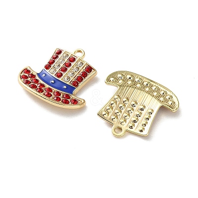Independence Day Alloy Enamel Pendants ENAM-I069-01G-02-1