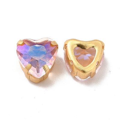 Moonlight Effect Heart Sew on Rhinestone GLAA-P055-05A-G03-1