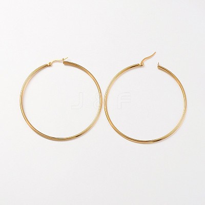 304 Stainless Steel Hoop Earrings X-EJEW-N0016-11G-J-1