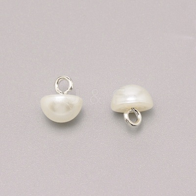 1-Hole Plastic Buttons BUTT-WH0022-06E-1