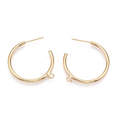 Brass Stud Earring Findings LS-KK-S345-031-1