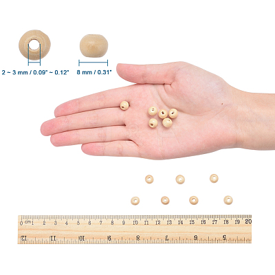 Natural Wood Beads YTB022-6-1