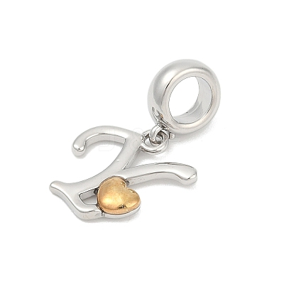 Brass European Dangle Charms LS-KK-Z097-01Y-GP-1