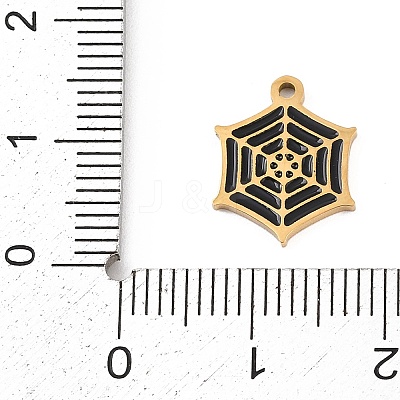 Halloween 304 Stainless Steel Enamel Pendants FIND-I068-01G-02-1