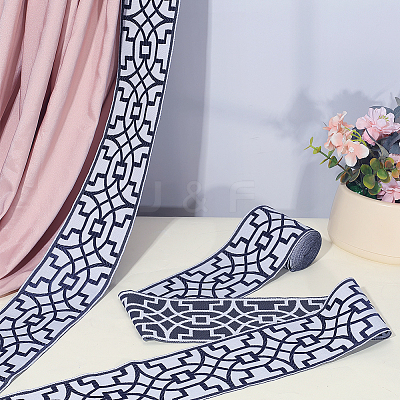 5M Ethnic Style Embroidery Polyester Ribbons OCOR-PH0007-94C-1