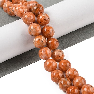 Natural Orange Calcite Beads Strands G-I247-10C-01-1