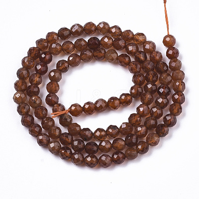 Natural Orange Garnet Beads Strands G-R462-029C-1