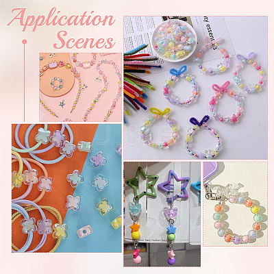 240Pcs 12 Colors Transparent Acrylic Beads MACR-PH0001-75-1
