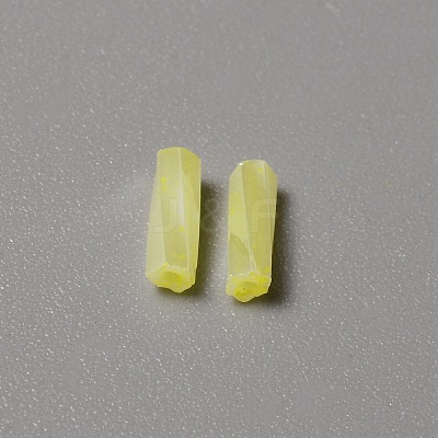 Opaque Colours Glass Twist Bugle Beads GLAA-WH0039-08B-1