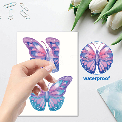 16 Sheets 8 Styles Waterproof PVC Wall Stickers DIY-WH0345-016-1