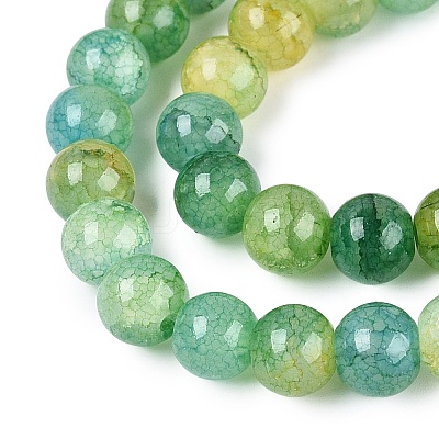 Baking Paint Crackle Glass Beads Strands GLAA-Q106-03A-20-1