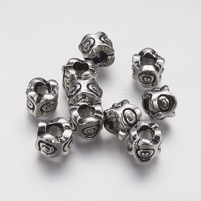 Ion Plating(IP) 304 Stainless Steel European Beads STAS-J022-138AS-1