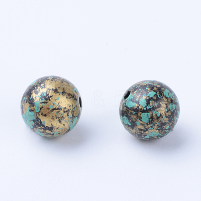 Antique Style Acrylic Beads X-OACR-S013-2012A-1