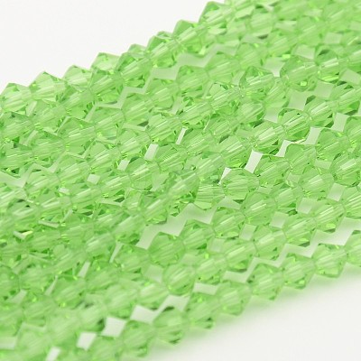 Faceted Bicone Glass Beads Strands X-EGLA-P017-4mm-01-1