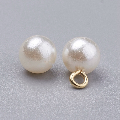 Acrylic Pearl Pendants X-IFIN-I031-01G-1