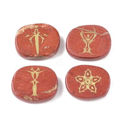 4Pcs 4 Styles Natural Red Jasper Display Decorations G-F786-02C-03-1