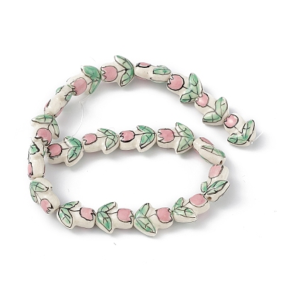 Handmade Porcelain Beads Strands PORC-F008-01-1
