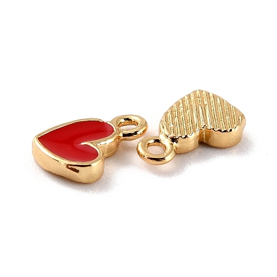 Brass Enamel Pendants KK-P207-005G-RS-1