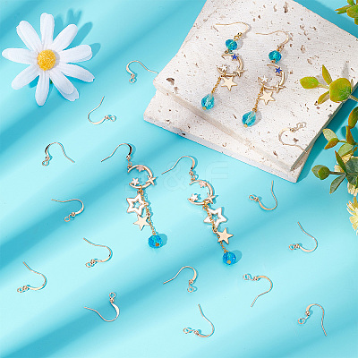 100Pcs Long-Lasting Plated Brass French Earring Hooks KK-CN0001-80-1